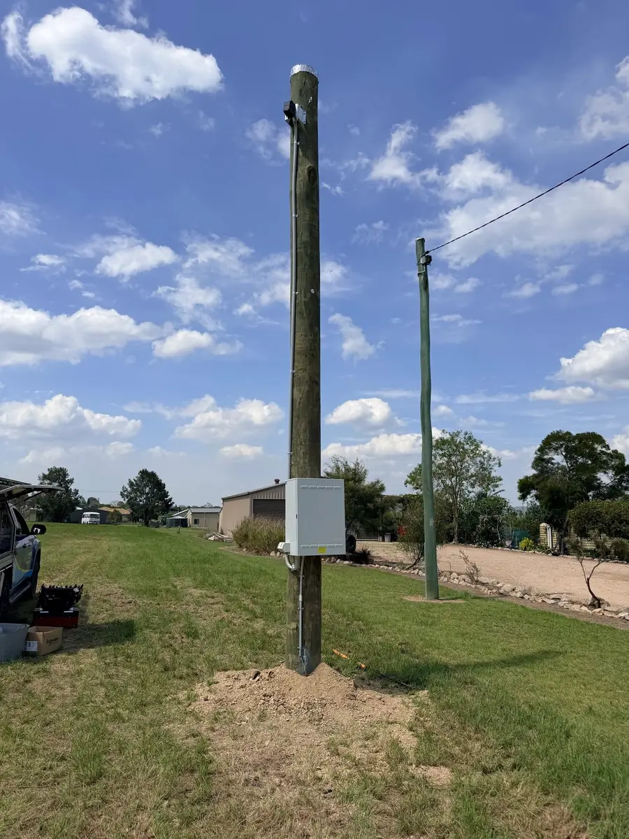 Property poles and overhead lines