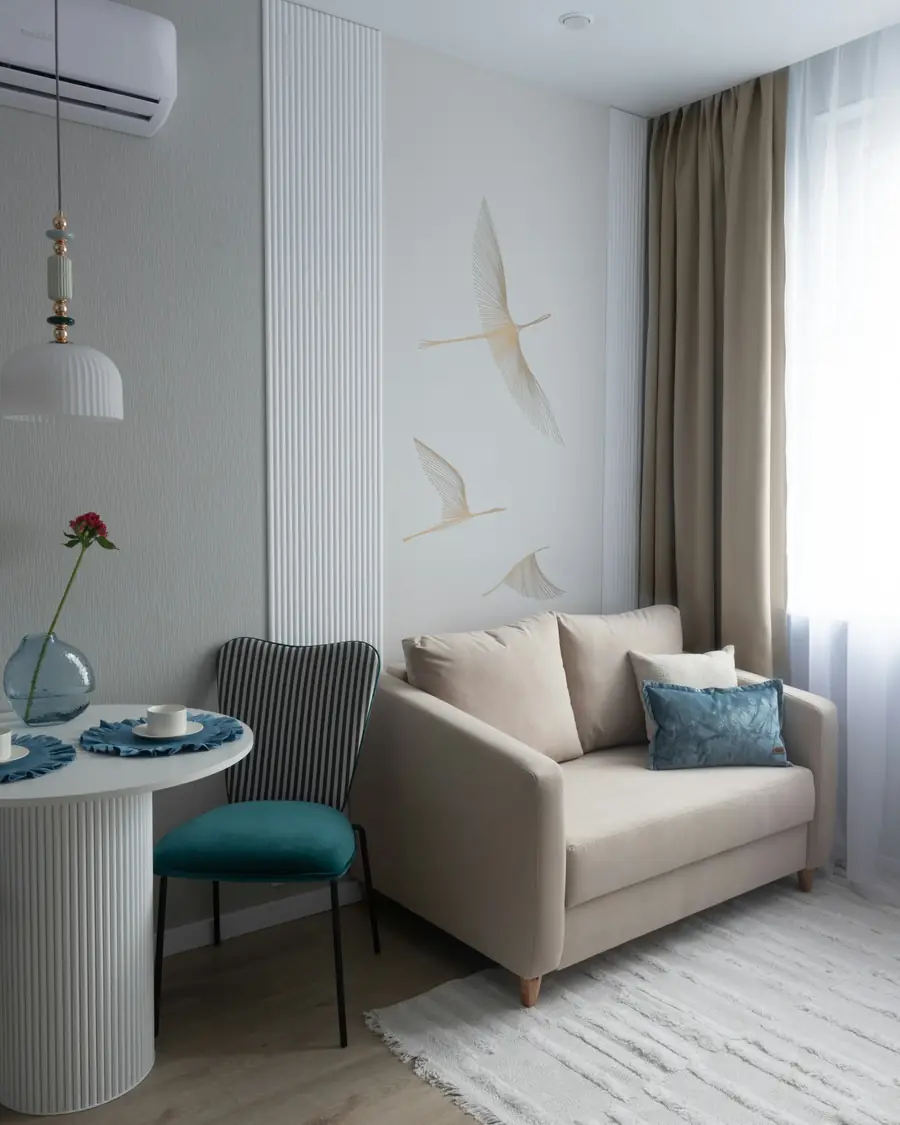Cosy lounge with a split system air conditioner